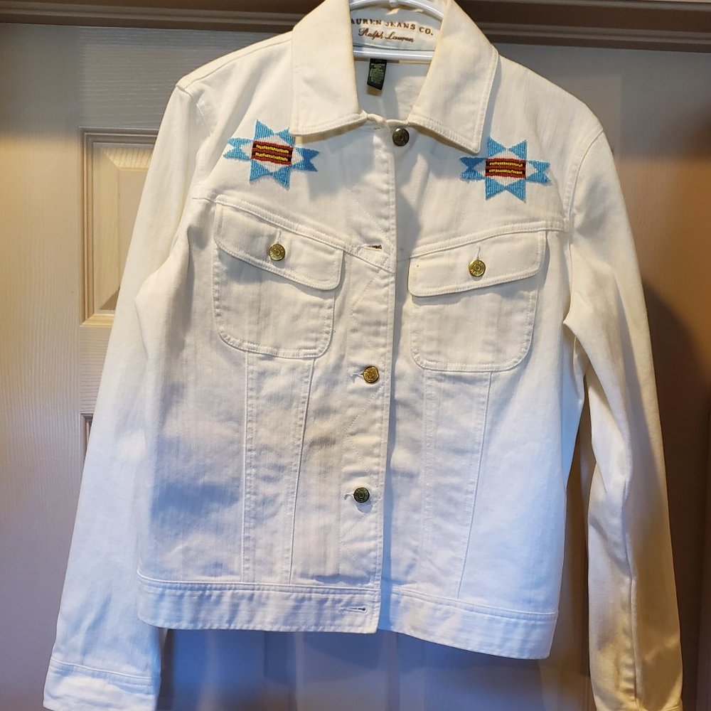 Ralph Lauren beaded, denim jacket
